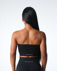 Black Conquer Ribbed Seamless Bra Black | NVGTN Discount