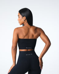 Black Conquer Ribbed Seamless Bra Black | NVGTN Discount