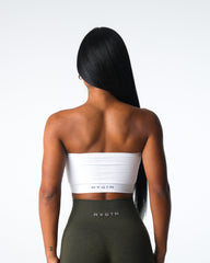 White Conquer Ribbed Seamless Bra White | NVGTN Online