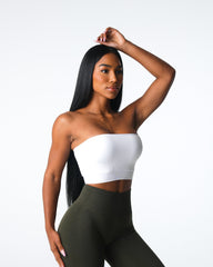 White Conquer Ribbed Seamless Bra White | NVGTN Online