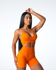 Pumpkin Spice Glimpse Ribbed Seamless Bra Pumpkin Spice | NVGTN For Sale