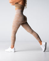 Beige Camo Seamless Leggings Beige | NVGTN New