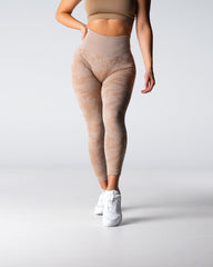 Beige Camo Seamless Leggings Beige | NVGTN New