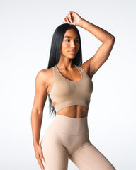 Beige Rise Seamless Bra Beige | NVGTN Near Me