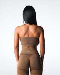 Mocha Conquer Ribbed Seamless Bra Mocha | NVGTN US