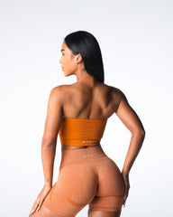 Terracotta Conquer Ribbed Seamless Bra Terracotta | NVGTN For Sale