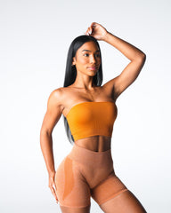 Terracotta Conquer Ribbed Seamless Bra Terracotta | NVGTN For Sale