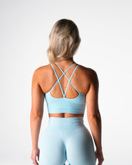 Pastel Blue Flourish Seamless Bra Pastel Blue | NVGTN US