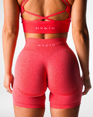 Candy Apple Mid Rise Contour Seamless Shorts Candy Apple | NVGTN Online