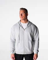Light Grey Elite Full Zip Hoodie Light Grey | NVGTN US