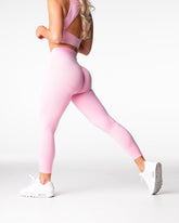 Baby Pink Mid Rise Contour Seamless Leggings Baby Pink | NVGTN Near Me