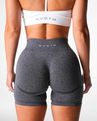 Black Speckled Mid Rise Contour Seamless Shorts Black Speckled | NVGTN For Sale