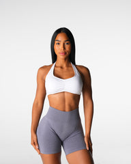 White Comeback Seamless Halter Bra White | NVGTN Online Shop