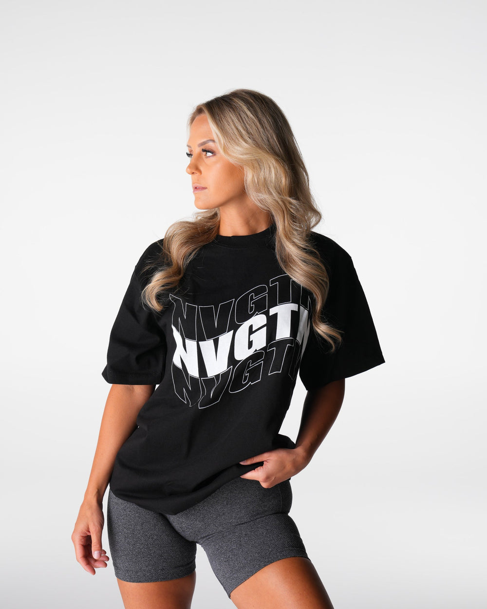 Black Wave Graphic Tee Black | NVGTN Online Shop