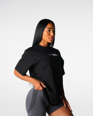 Black Muscle Mommy Graphic Tee Black | NVGTN Sale