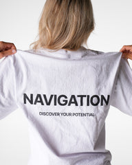 White Navigation Graphic Tee White | NVGTN Outlet