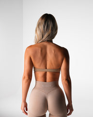 Beige Comeback Seamless Halter Bra Beige | NVGTN Online