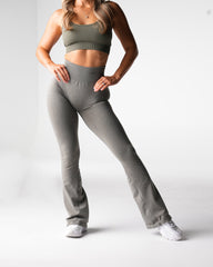 Khaki Green Iconic Seamless Flare Leggings Khaki Green | NVGTN For Sale