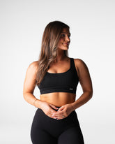 Black Harmony Ribbed Seamless Bra Black | NVGTN Online