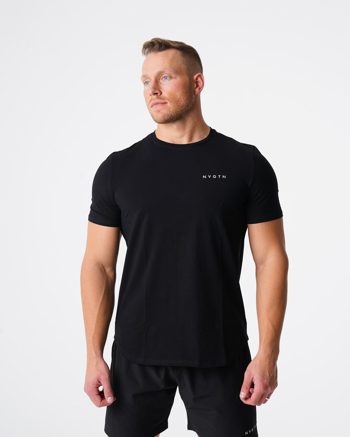 Black Pulse Fitted Tee Black | NVGTN Discount