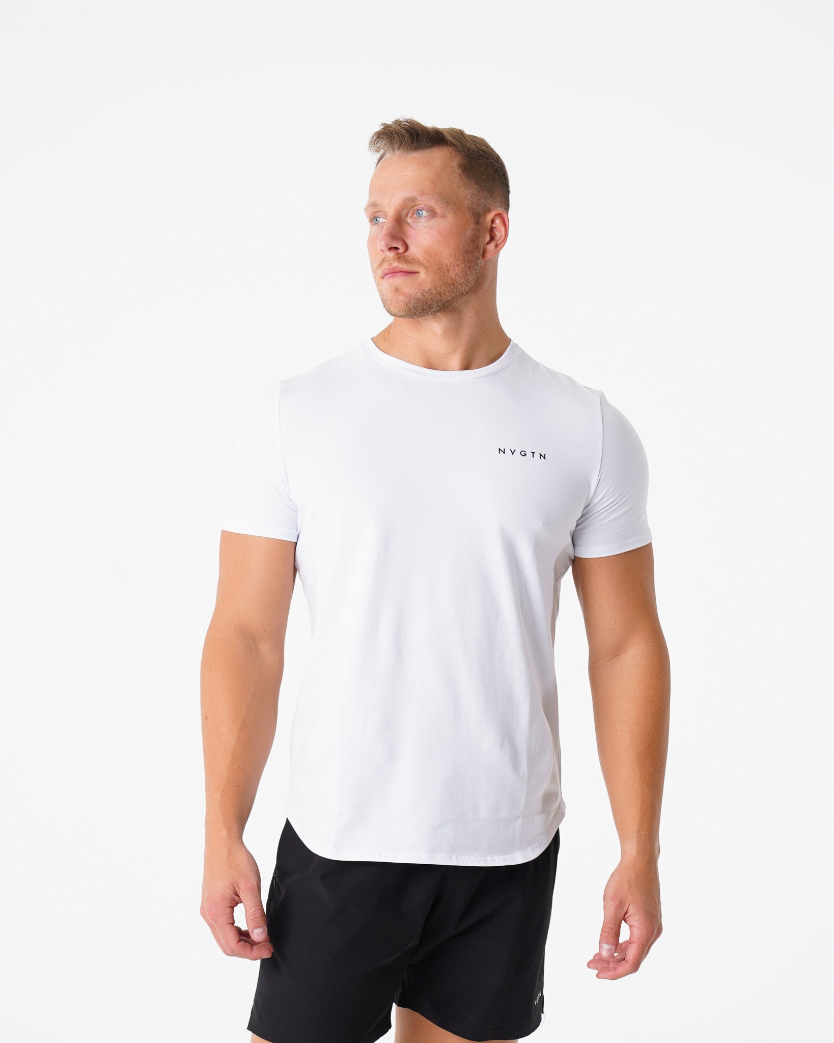 White Pulse Fitted Tee White | NVGTN US