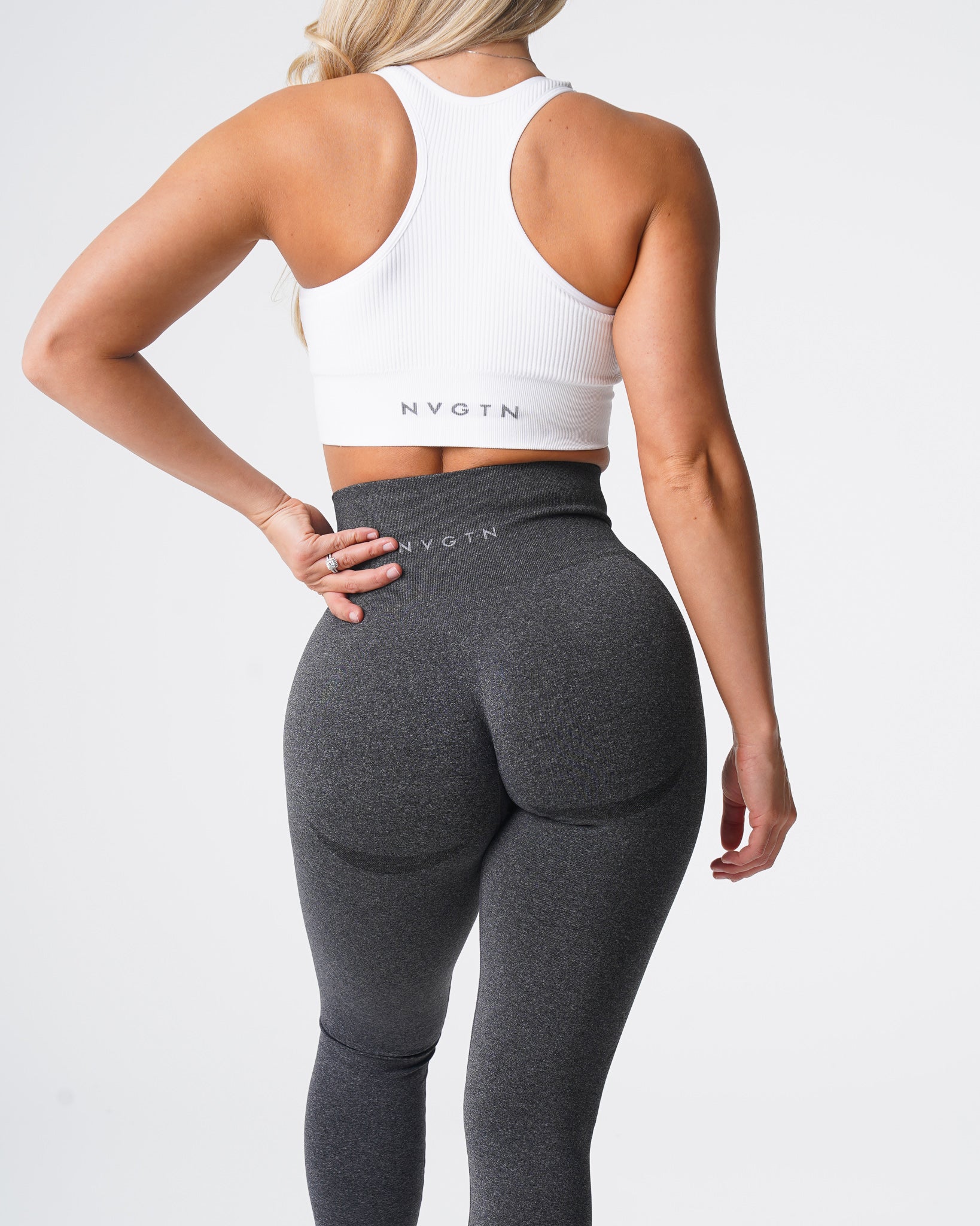 Black Speckled Contour Seamless Leggings Black Speckled | NVGTN New
