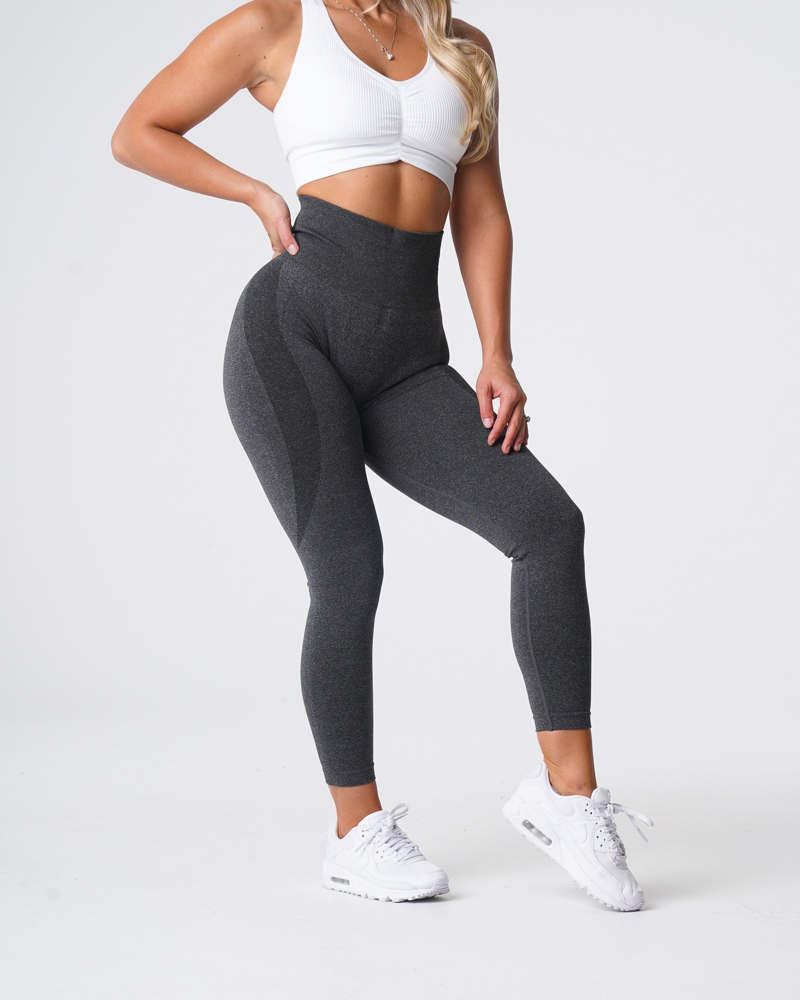 Black Speckled Contour Seamless Leggings Black Speckled | NVGTN New