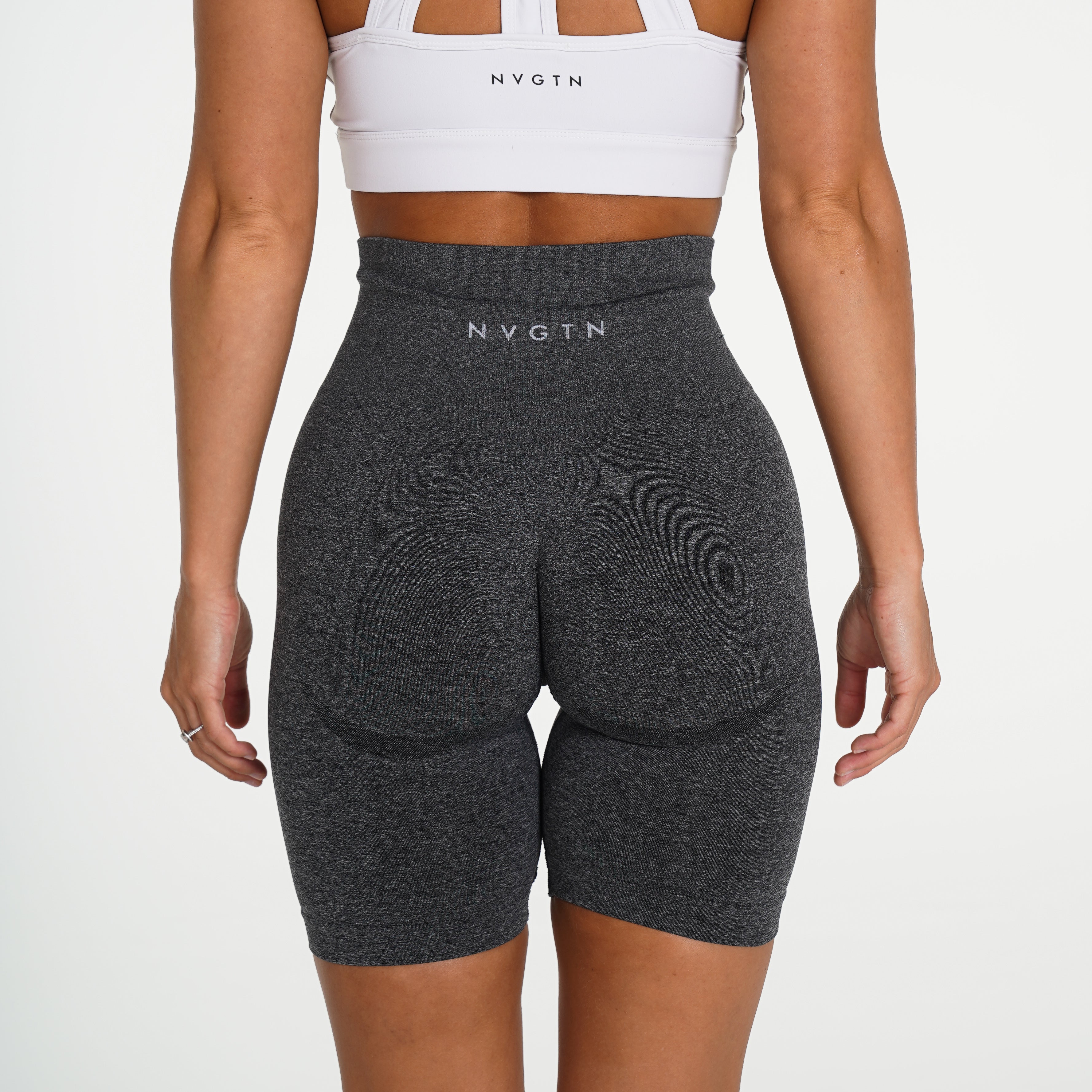 Black Speckled Biker Shorts Black Speckled | NVGTN For Sale