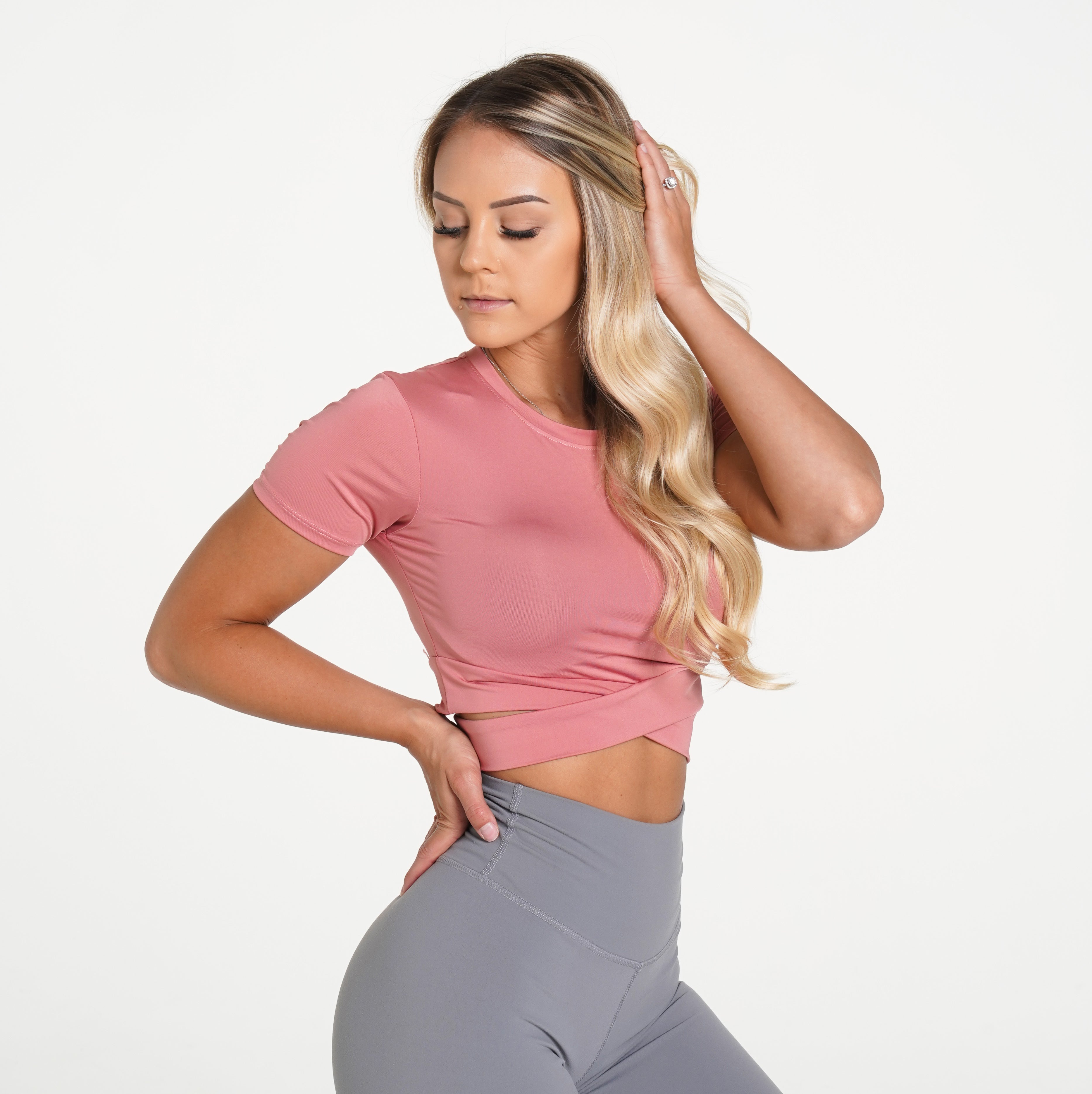 Dusty Rose Crossbody Tee Dusty Rose | NVGTN Outlet