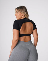 Black Open Back Tee Black | NVGTN Near Me