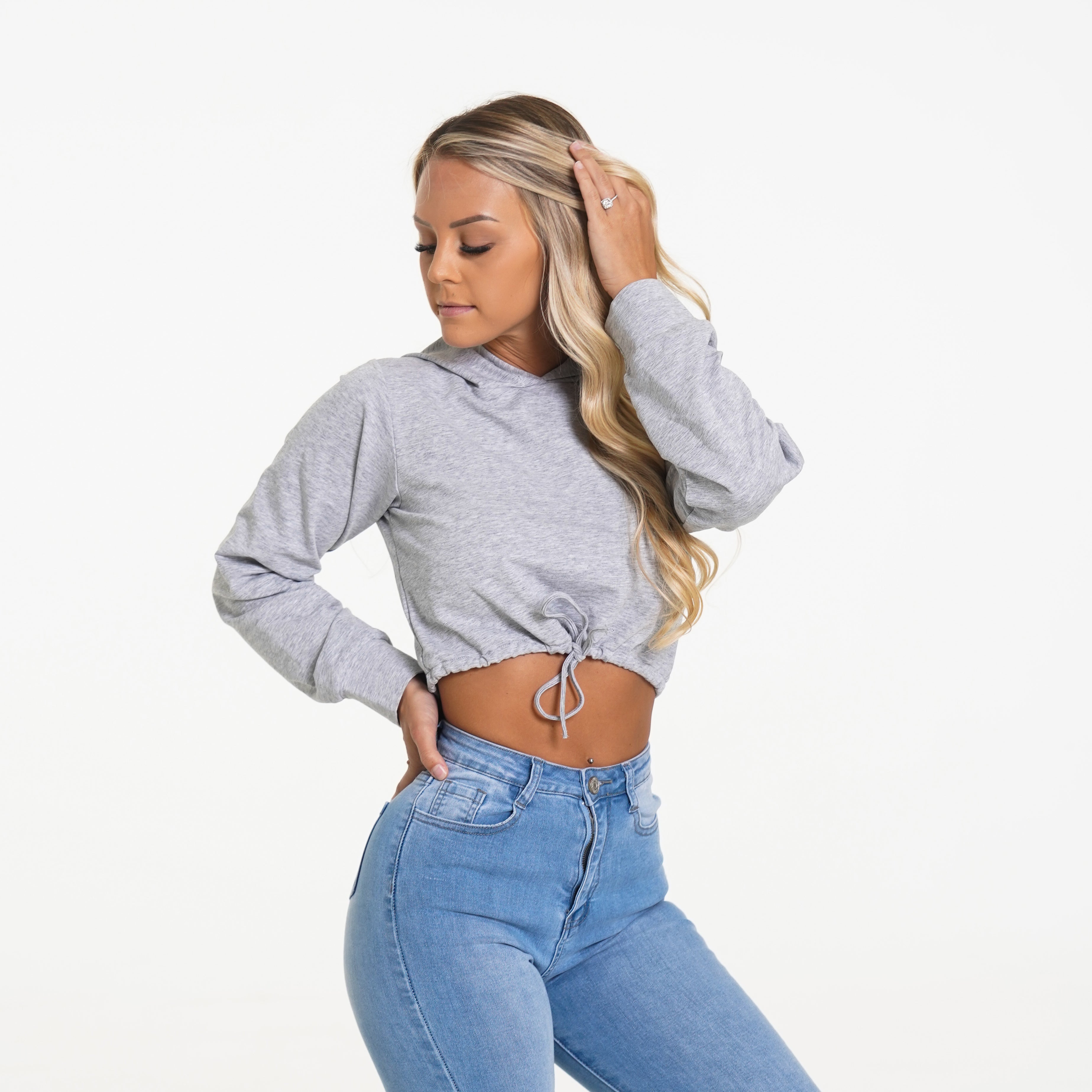 Light Grey Two Way Hoodie Light Grey | NVGTN For Sale