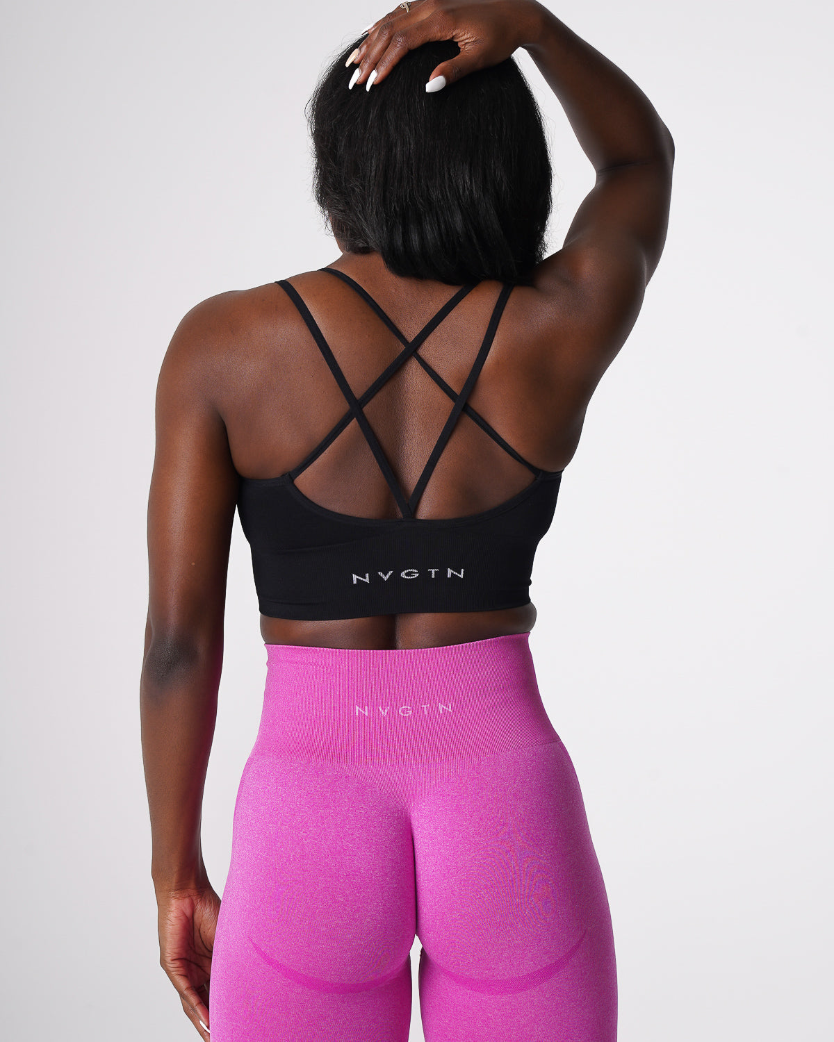Black Flourish Seamless Bra Black | NVGTN Online