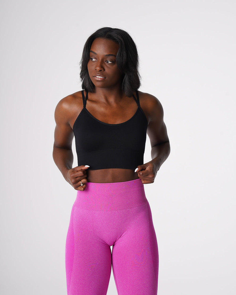 Black Flourish Seamless Bra Black | NVGTN Online