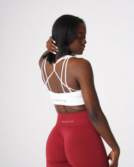 White Galaxy Ribbed Seamless Bra White | NVGTN US
