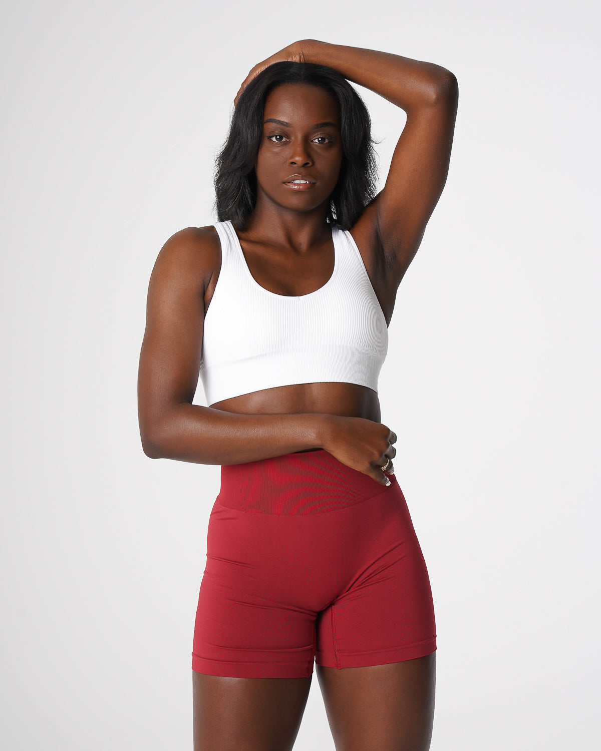 White Galaxy Ribbed Seamless Bra White | NVGTN US