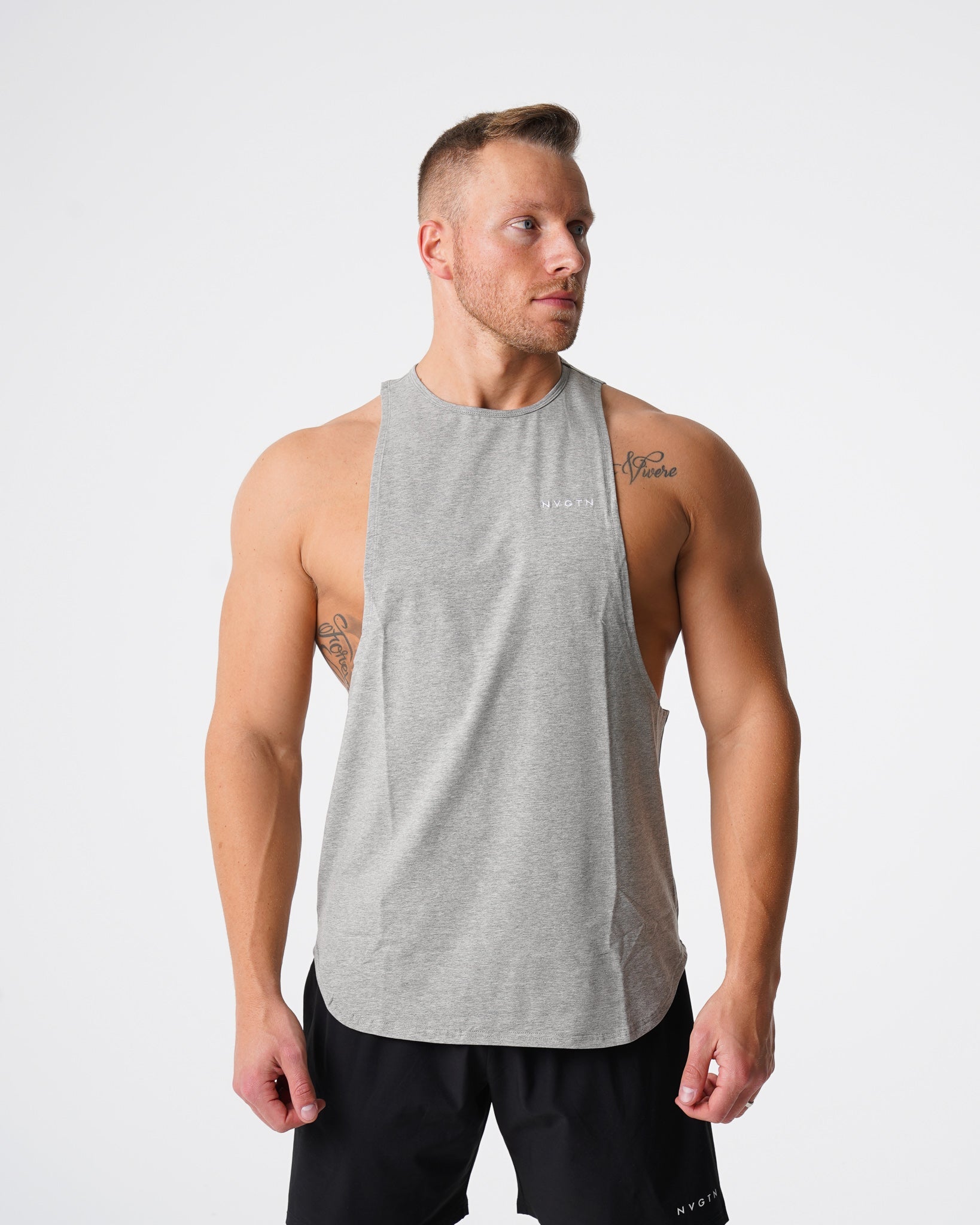 Grey Pulse Edge Tank Grey | NVGTN New