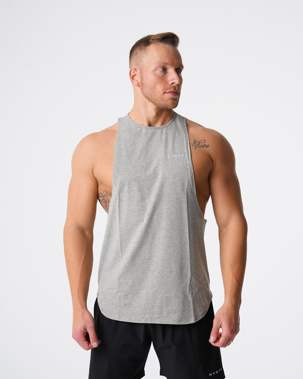 Grey Pulse Edge Tank Grey | NVGTN New