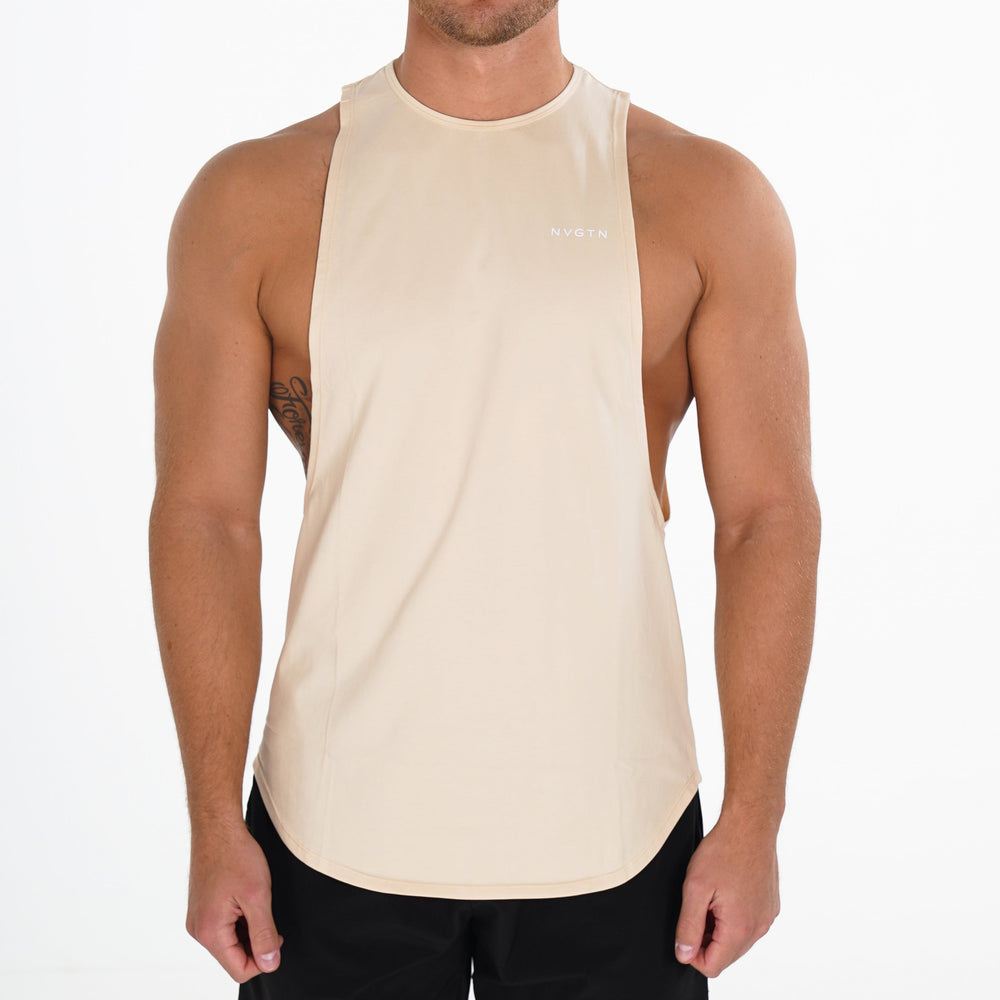 Beige Pulse Edge Tank Beige | NVGTN Online Shop
