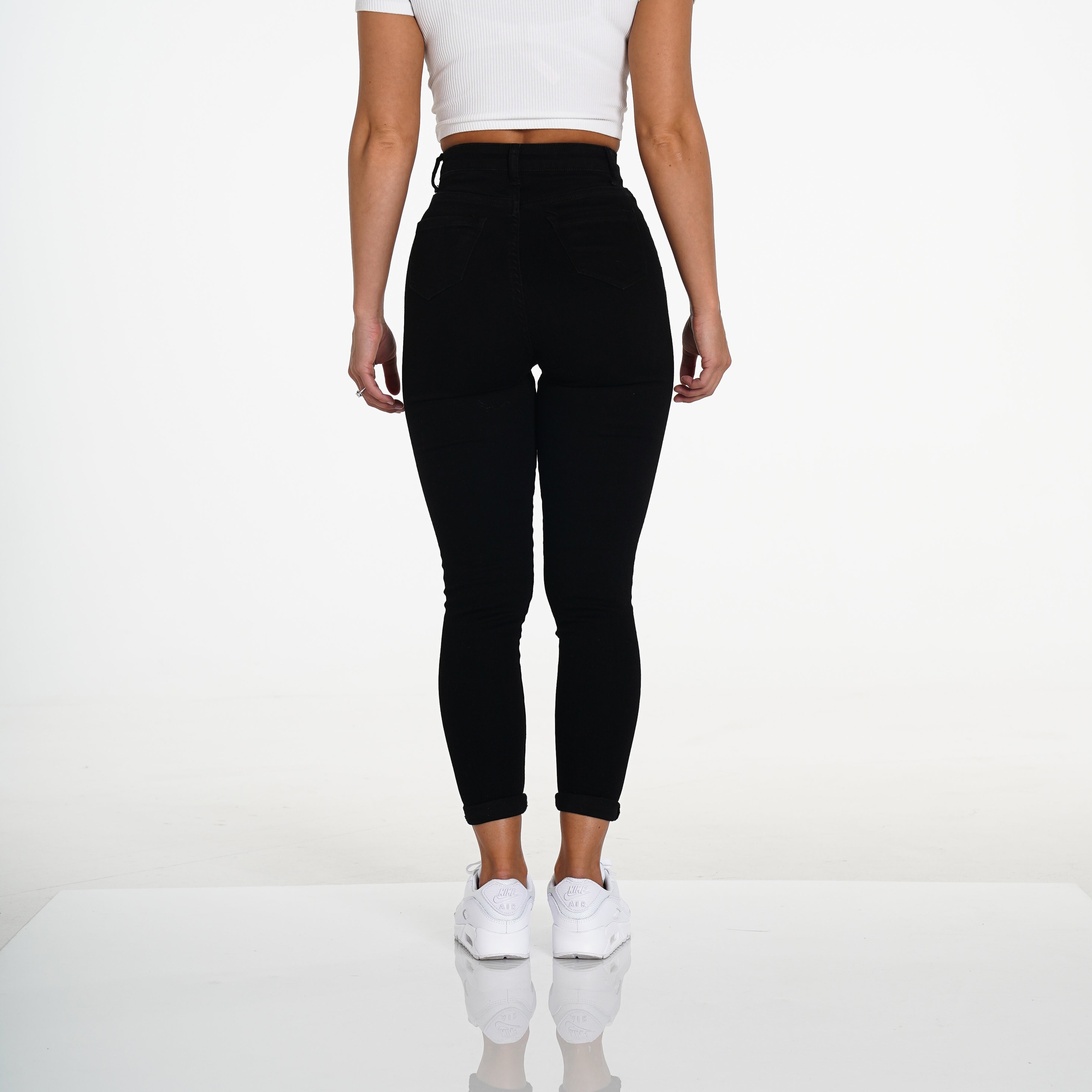 Navishape Black Ripped Jeans Black | NVGTN Outlet
