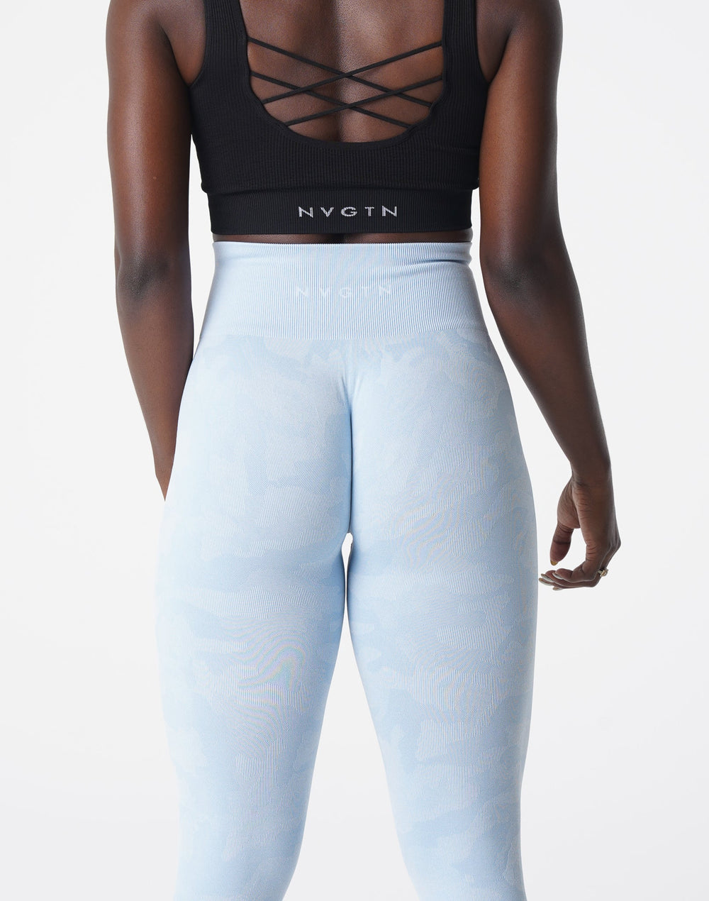 Icy Blue Camo Seamless Leggings Icy Blue | NVGTN New