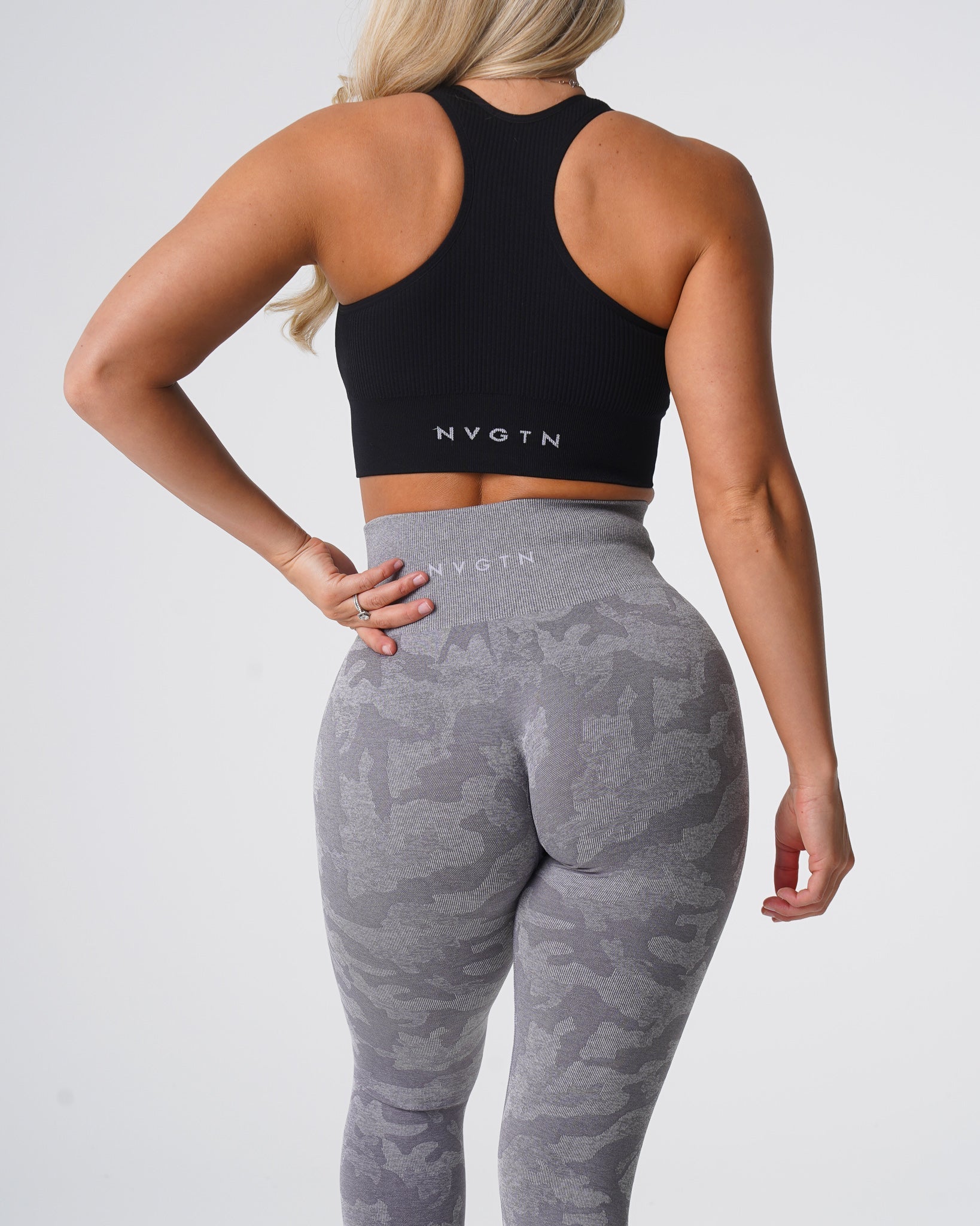 Grey Camo Seamless Leggings Grey | NVGTN Discount