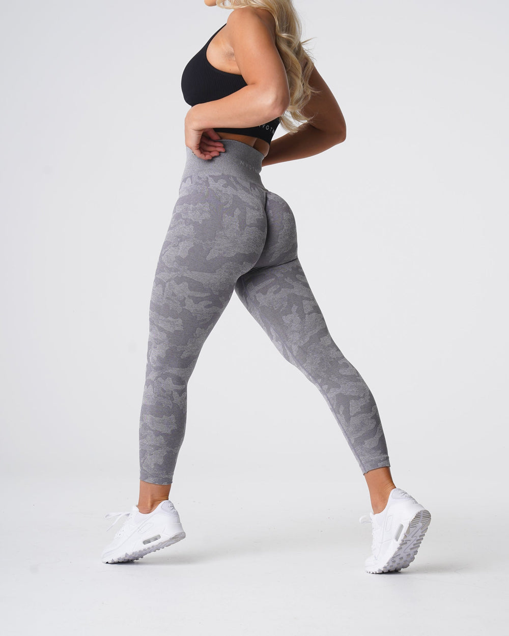 Grey Camo Seamless Leggings Grey | NVGTN Discount
