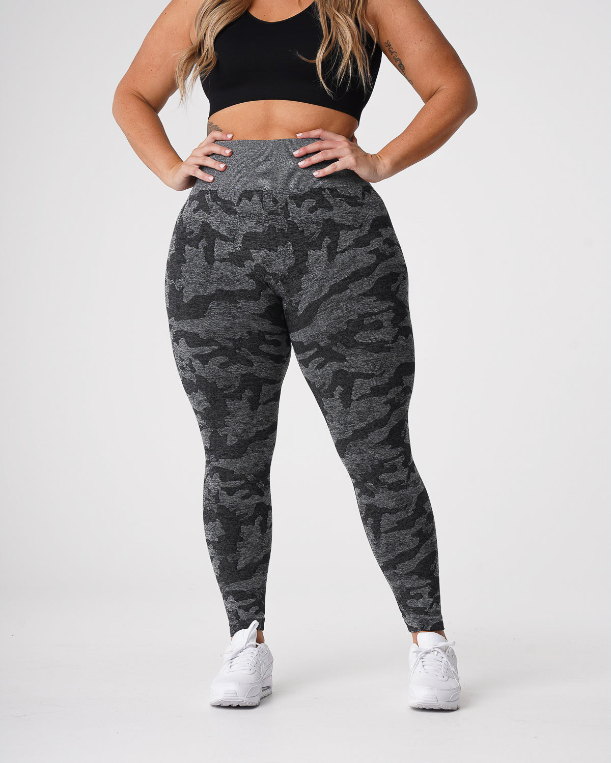 Black Camo Seamless Leggings Black | NVGTN Outlet