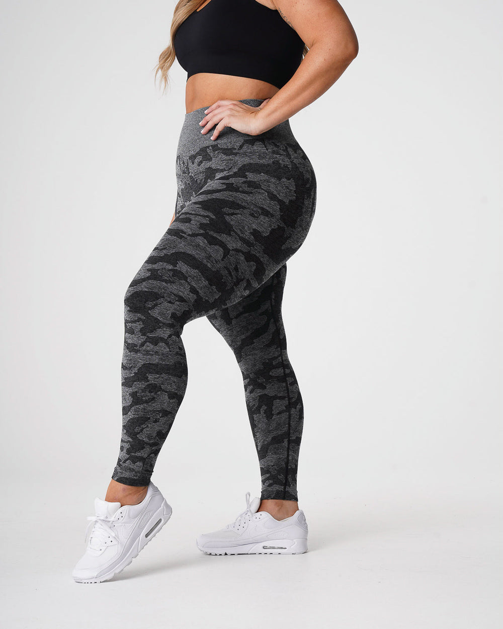Black Camo Seamless Leggings Black | NVGTN Outlet