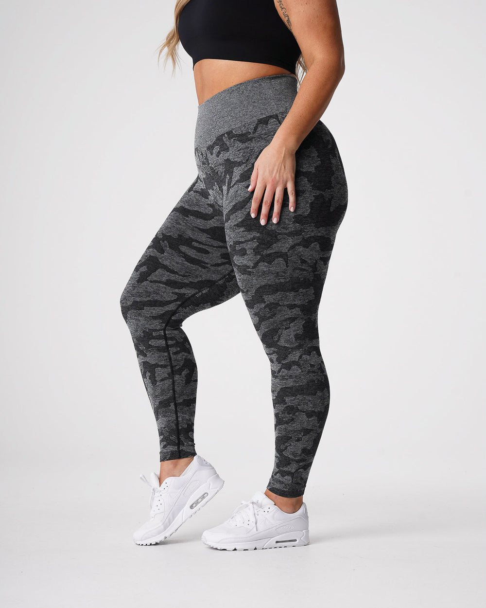 Black Camo Seamless Leggings Black | NVGTN Outlet
