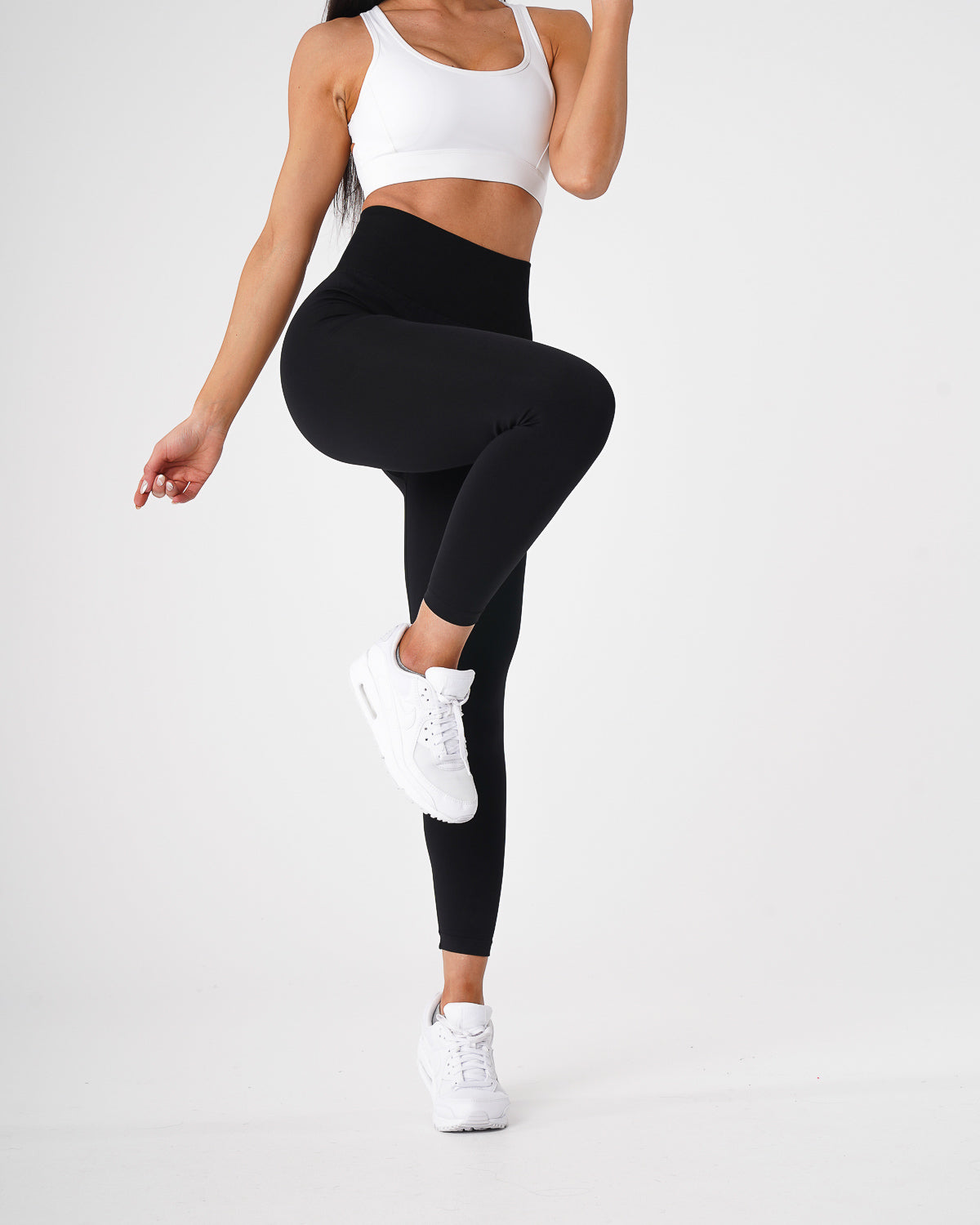 Black Solid Seamless Leggings Black | NVGTN Sale