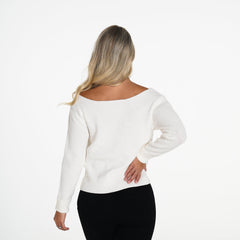 Ivory Cuddle Up Knit Sweater Ivory | NVGTN Online
