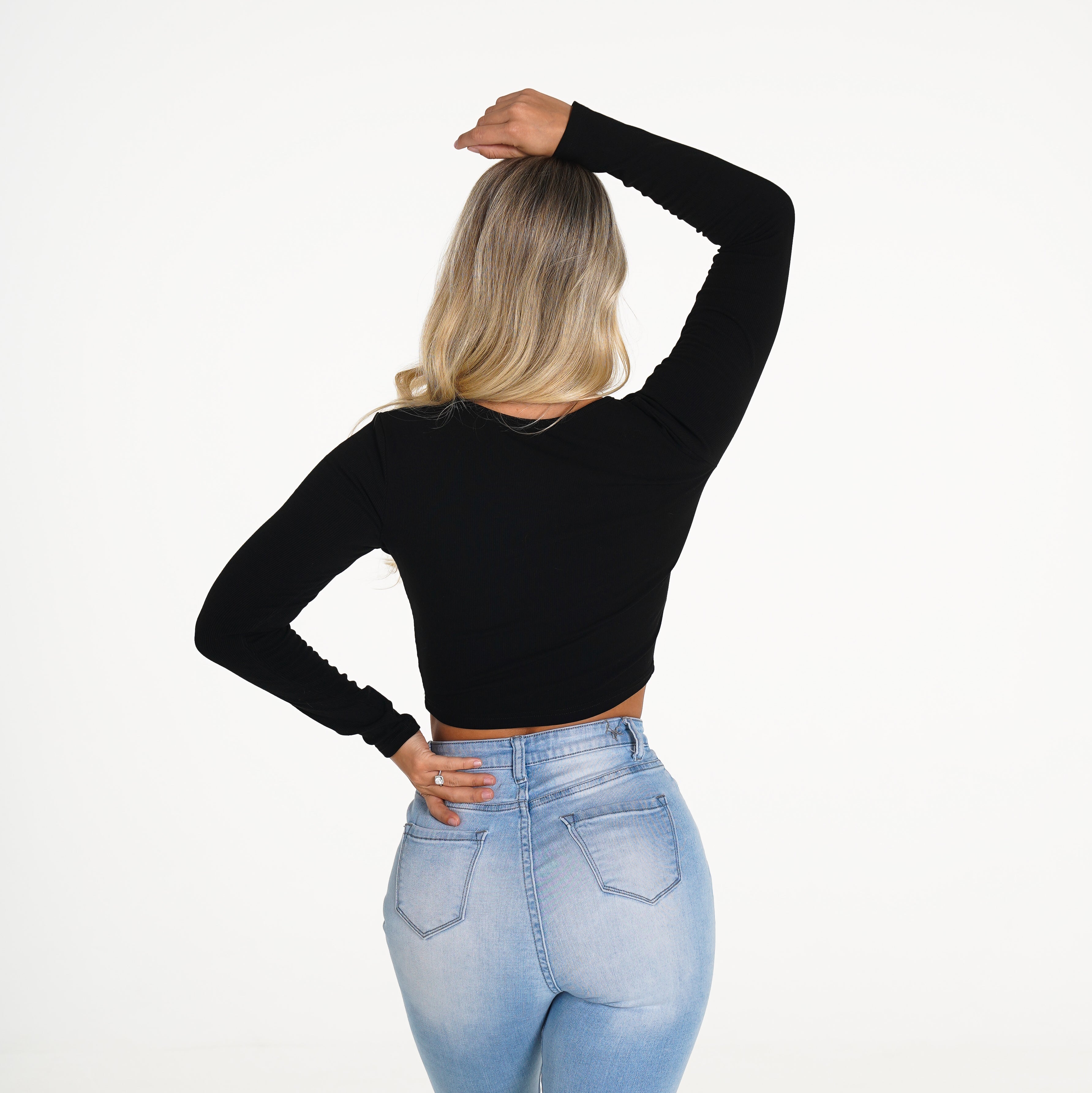 Black Essentials Ribbed Crop Black | NVGTN US