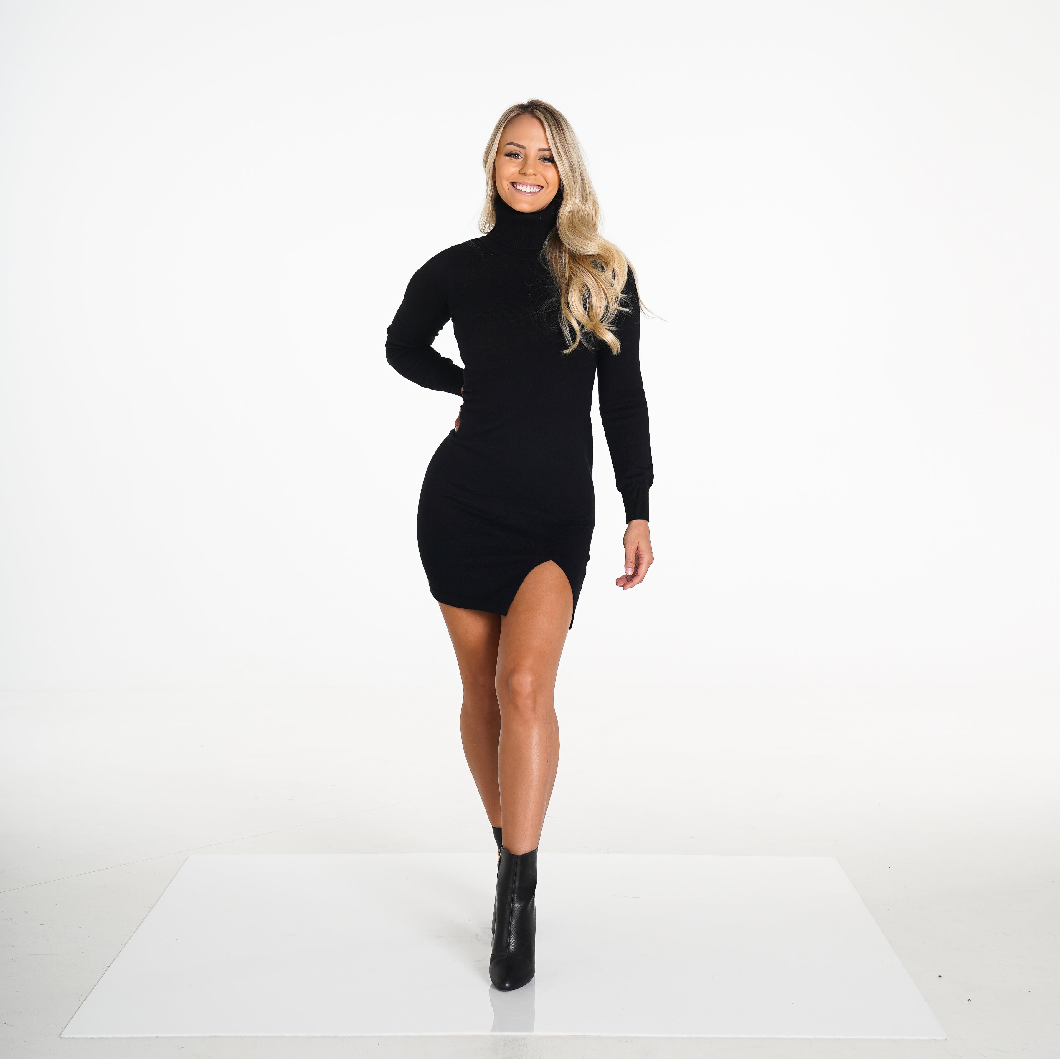 Black Forever Yours Sweater Dress Black | NVGTN Online