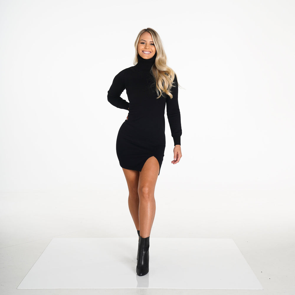 Black Forever Yours Sweater Dress Black | NVGTN Online